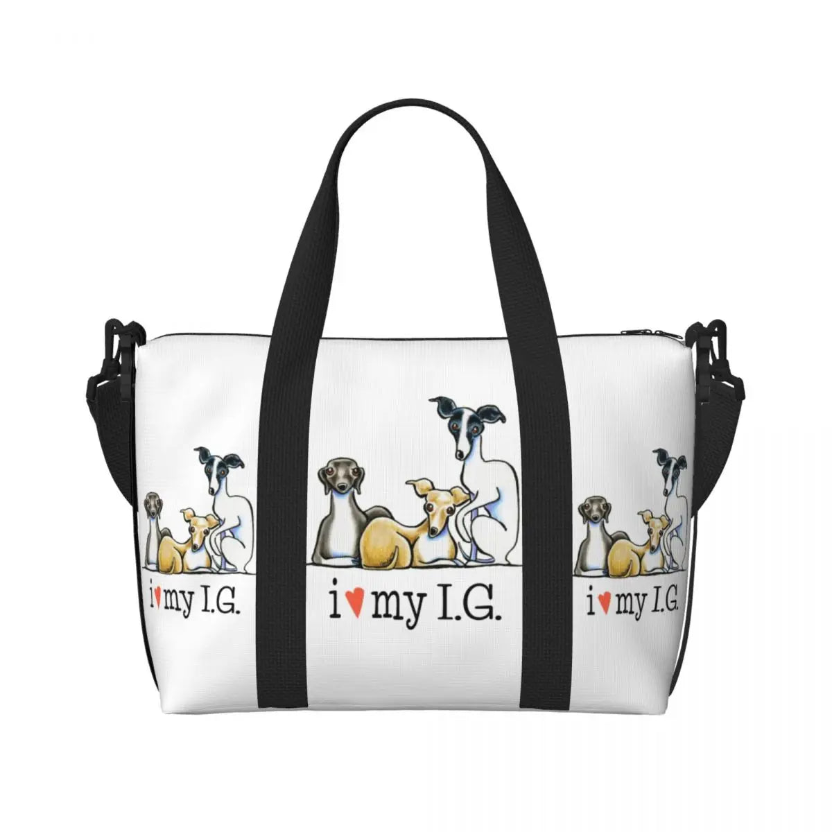 Whippet Kangaskassi - Tilava Tote Bag