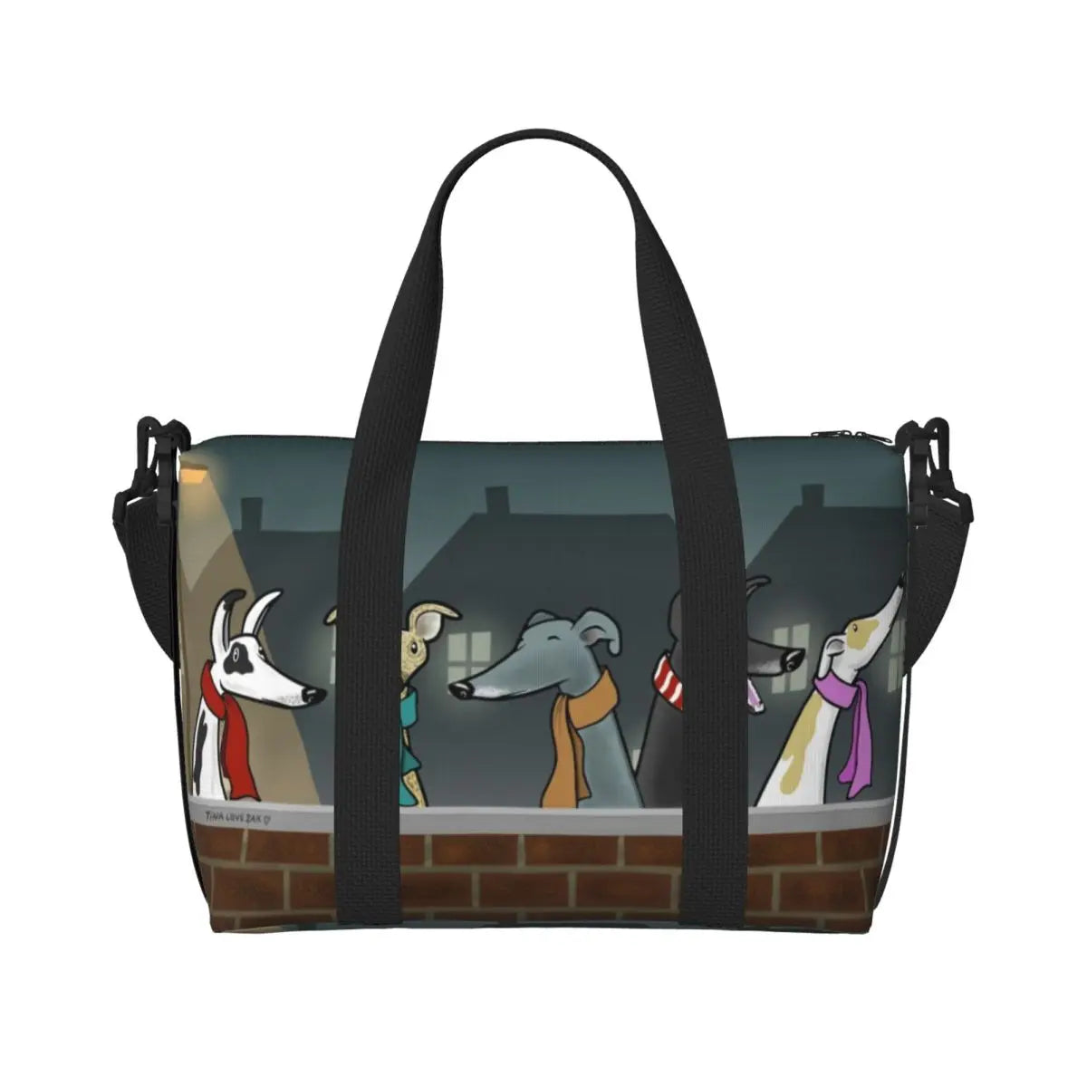 Whippet Kangaskassi - Tilava Tote Bag
